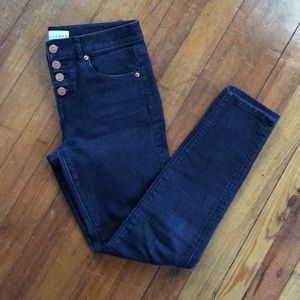 LOFT Button Fly Skinny Jeans